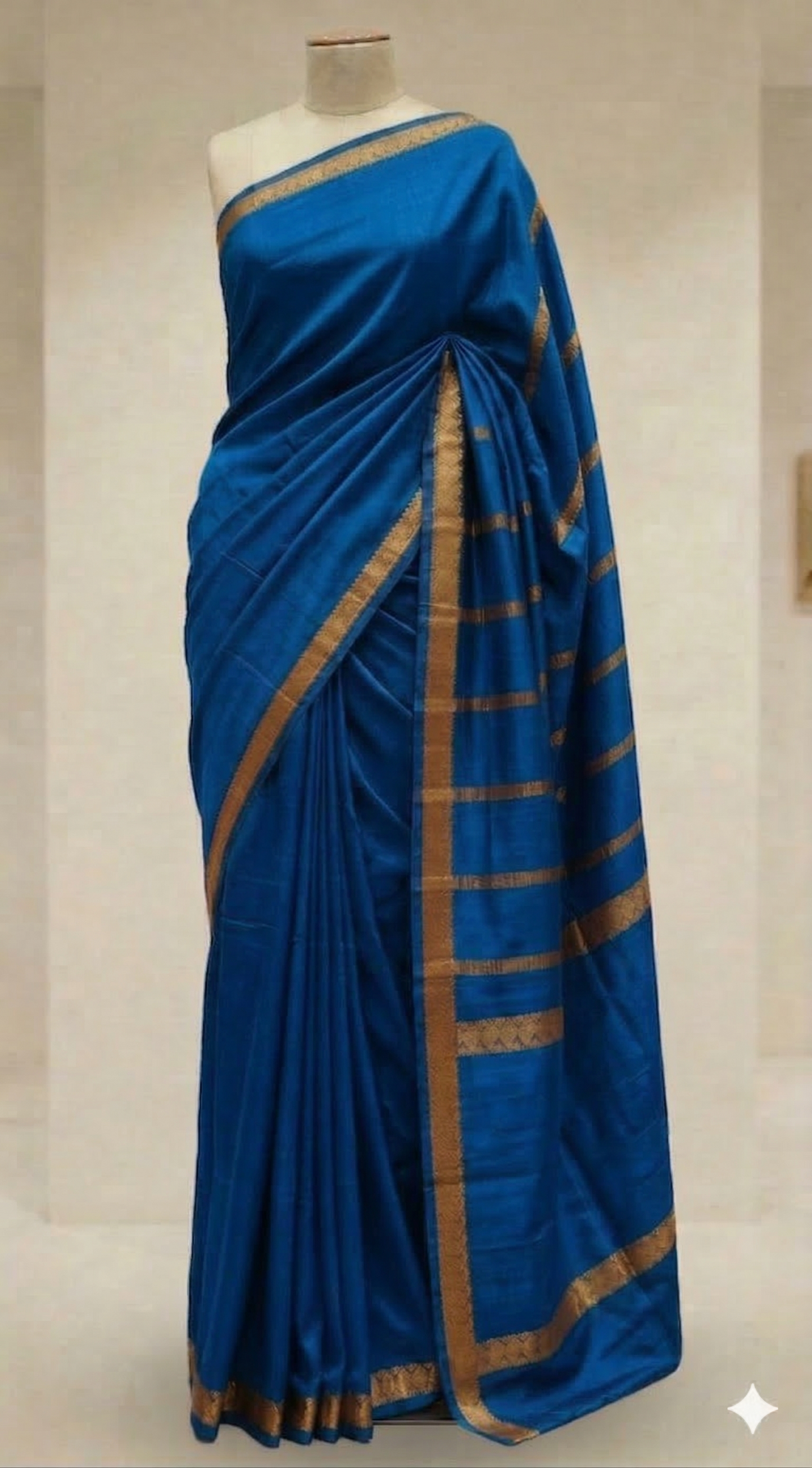 Ananda Blue Mysore Silk - GS12CRBL4