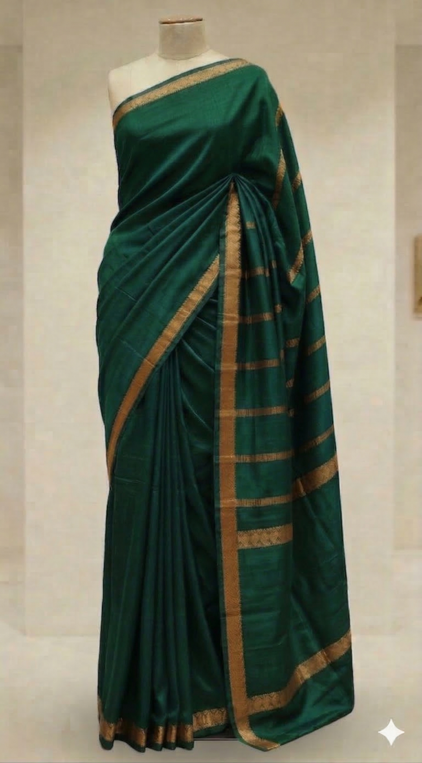 Mysore Silk Bottle Green - GS12CRBG6