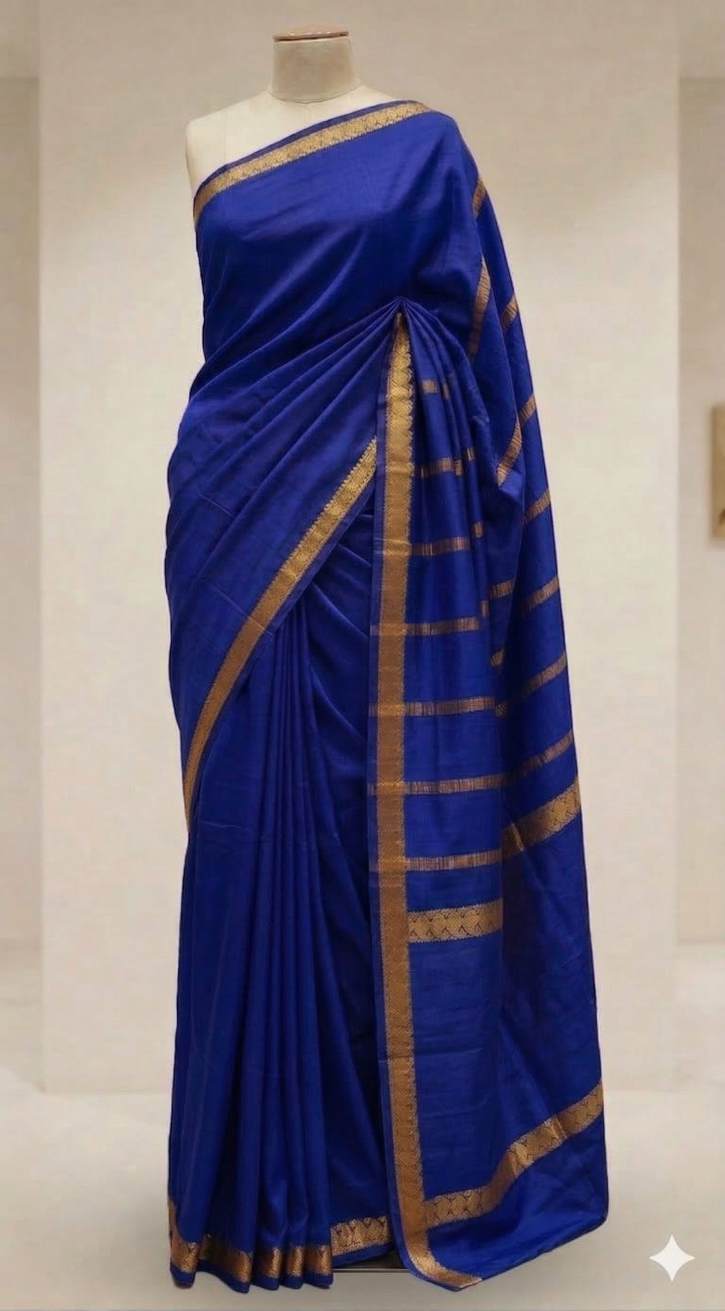 Mysore silk Royal Blue Solo - GS12CRRBL2