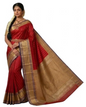 Radiant Crimson Soft Silk Saree with Tussar Zari Grandeur - RC11SSRETU1