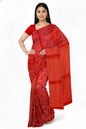 Red floral soft silk - RC11SSREFL4