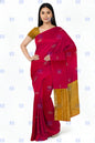 Red body Mustard Border Soft Silk - RC11SSREMU5